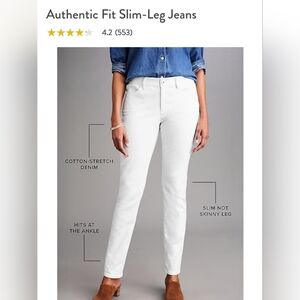 J. Jill White Ankle Slim Jeans